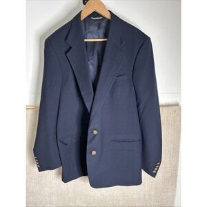 Vintage Christian Dior Monsieur Blazer Jacket Mens Dark Navy Made In USA 44L